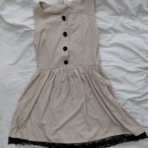 Cream buttoned dress